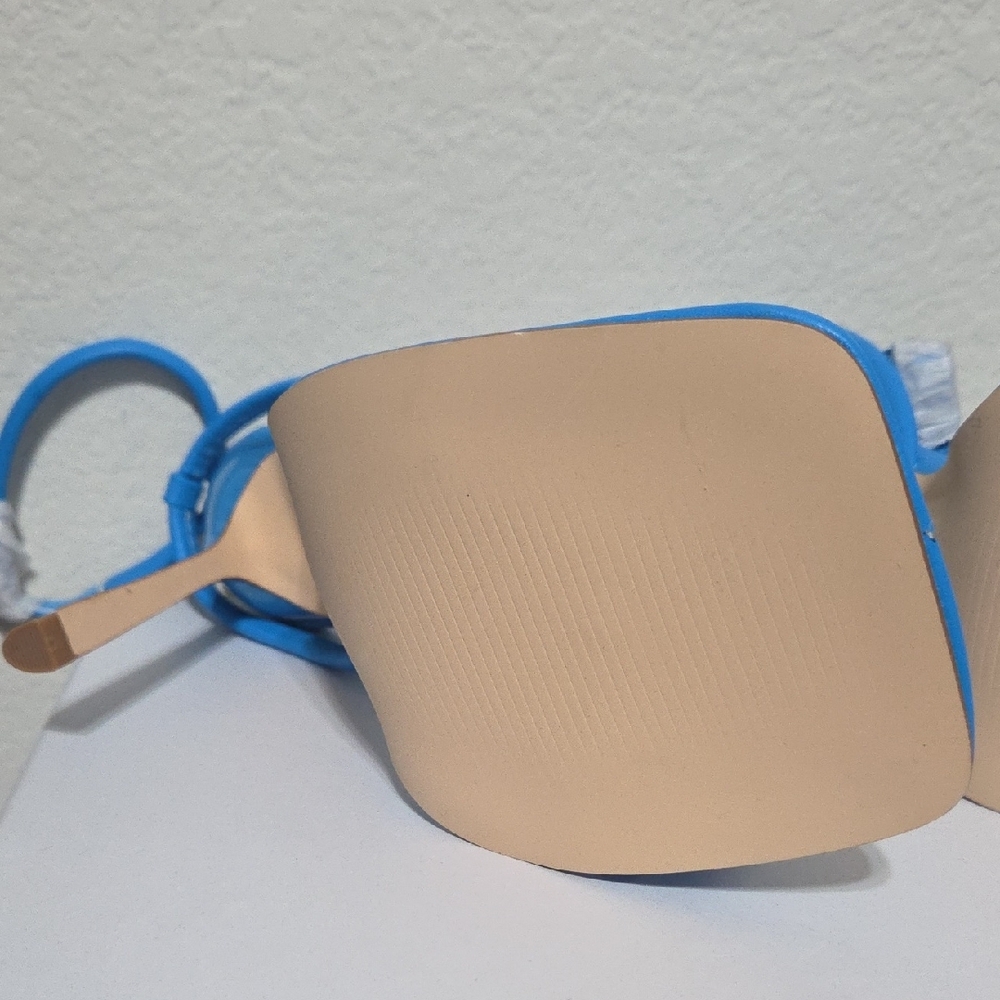 Blue Strappy Heeled Sandals - Picture 7 of 8